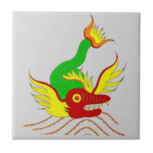 scary dragon tile