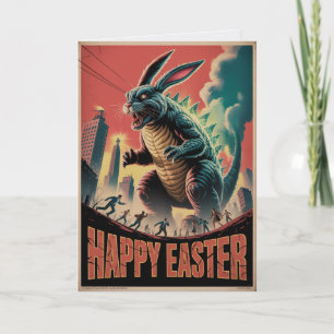 Scary Easter Bunny Monster Movie Card