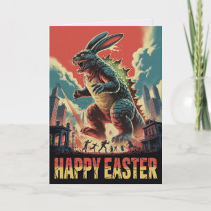 Scary Easter Bunny Monster Movie Card
