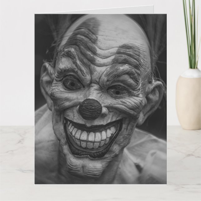 SCARY EVIL CLOWN BIRTHDAY CUDDLES Cards (Front)