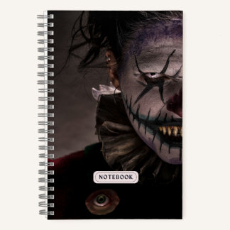 Scary Evil Clown Horror Notebook