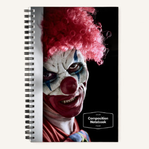 Scary Evil Clown Horror Notebook