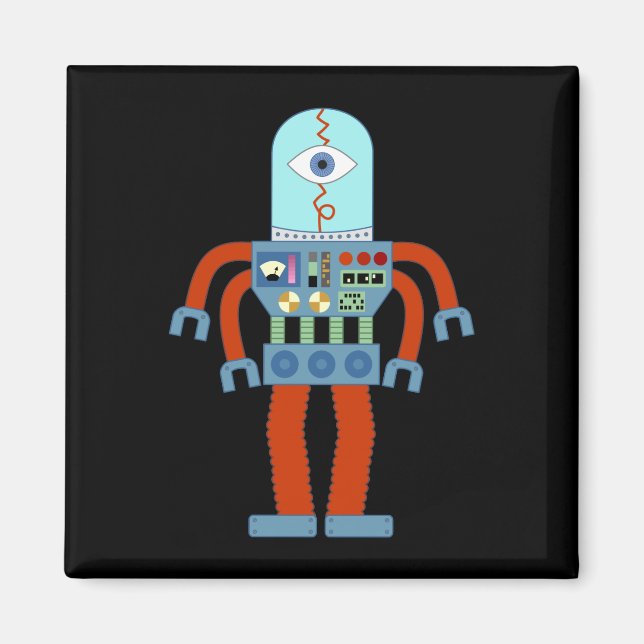 Scary Eyeball Robot Magnet (Front)
