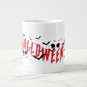 Scary Eyes, Halloween Mood Large Coffee Mug