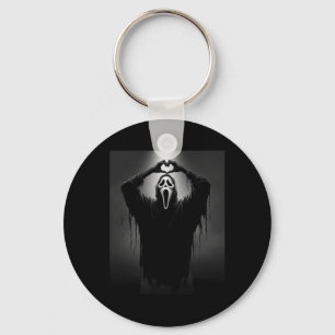 Scary Face Horror Ghost Heart Hands Creepy Hallowe Keychain