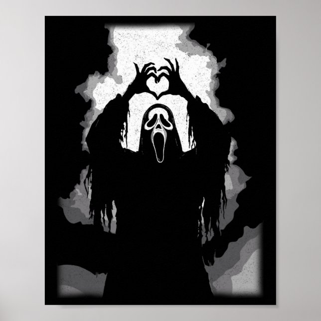 Scary Face Horror Poster Halloween  (Front)