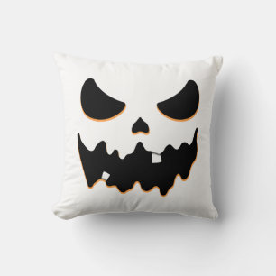 Scary Face Throw Pillow