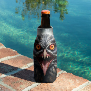 Scary Fanged Vampire Owl, Bottle Cooler