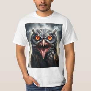 Scary Fanged Vampire Owl, T-Shirt