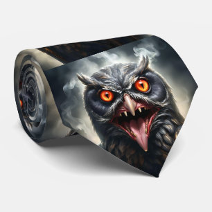 Scary Fanged Vampire Owl, Tie