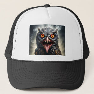 Scary Fanged Vampire Owl, Trucker Hat