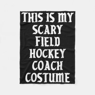 Scary Field Hockey Coach Costume Trainer Halloween Fleece Blanket