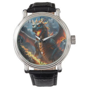 Scary Fire Breathing Dragon, Mens Watch