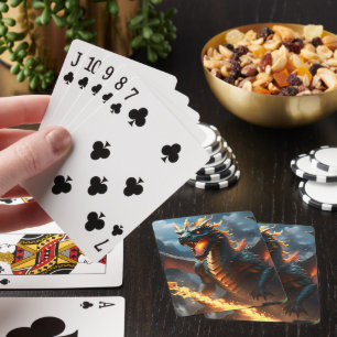Scary Fire Breathing Dragon, Playing Cards