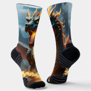 Scary Fire Breathing Dragon,  Socks
