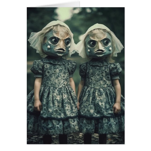 Scary Fish Twins Toutes les occasions Carte de voe (Devant)
