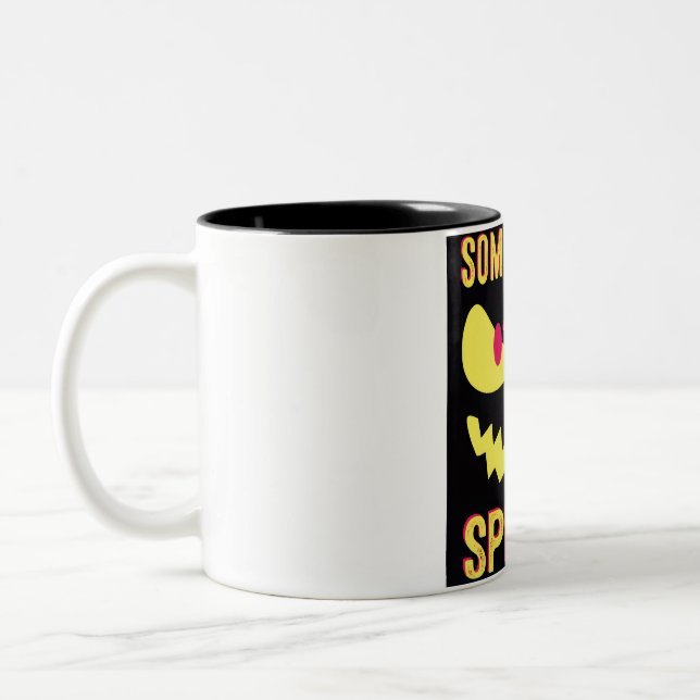 Scary fun filled halloween Two-Tone coffee mug (Left)