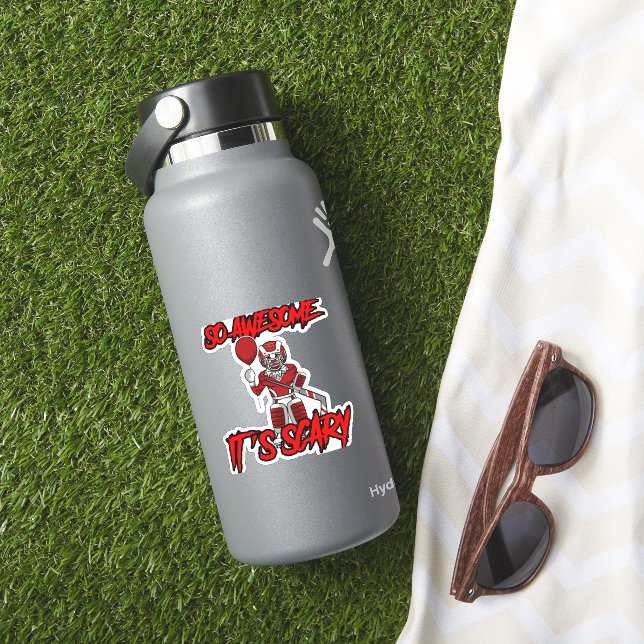 Scary Funny Halloween Clown Hockey Goalie (HydroFlask Insitu)