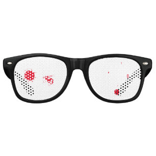 Scary funny red dripping blood spooky Halloween Retro Sunglasses