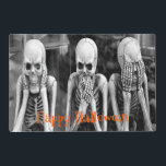 Scary Funny Skeletons Halloween Placemat Laminated Place Mat<br><div class="desc">Beautiful Scary Funny Skeletons Halloween Paper Placemat</div>