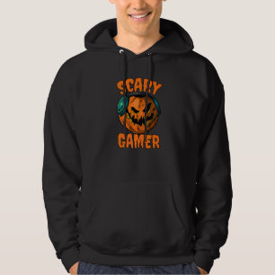 Scary Gamer Jack O Lantern Gaming Video Games Hall Hoodie