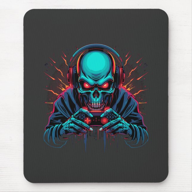 Scary Gamer Mode Active Amazing  Mouse Pad (Front)