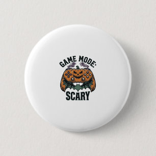 Scary Gamer Shirt Vintage Halloween Controller Art 2 Inch Round Button