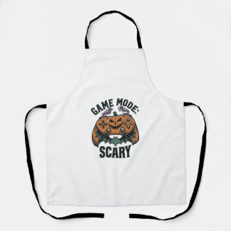 Scary Gamer Shirt Vintage Halloween Controller Art Apron