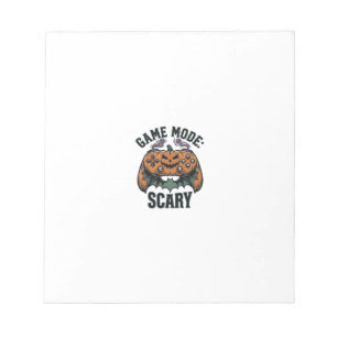 Scary Gamer Shirt Vintage Halloween Controller Art Notepad