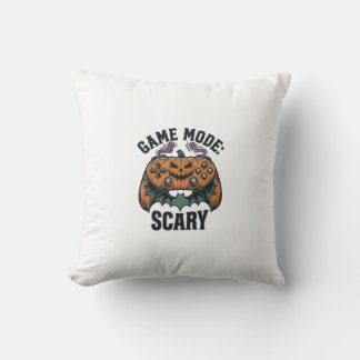 Scary Gamer Shirt Vintage Halloween Controller Art Throw Pillow