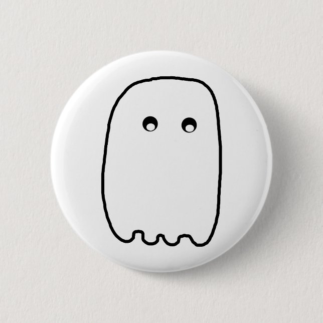 Scary Ghost 2 Inch Round Button (Front)