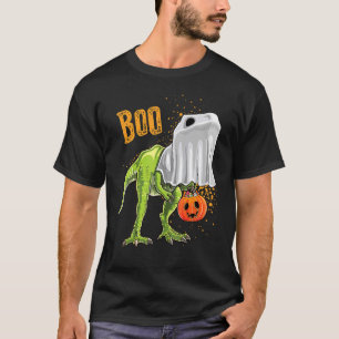 Scary Ghost Dinosaurs Boo Halloween Costume Pumpki T-Shirt