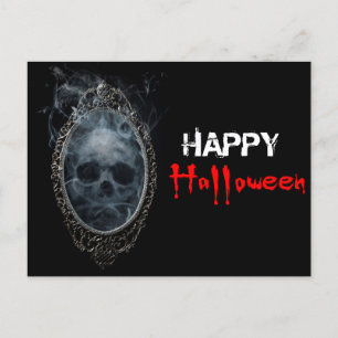 Scary  Ghost Mirror Halloween  Postcard