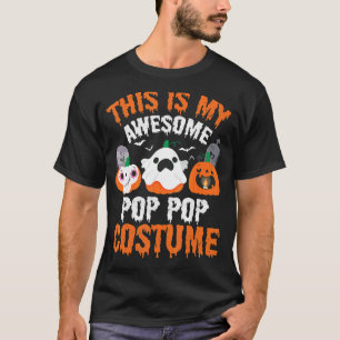 Scary Ghost Pumpkin Tomb This Is My Awesome Pop Po T-Shirt
