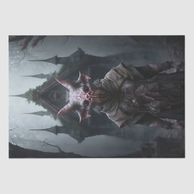 Scary Ghoul - Pig Creature Tissue Paper (Front)