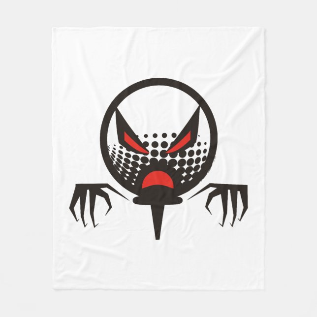 Scary Golf Halloween group graveyard Fleece Blanket (Front)