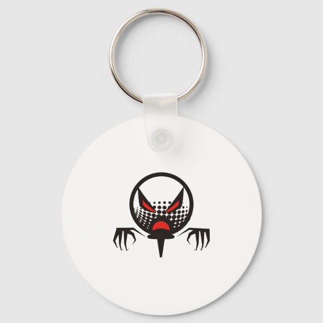 Scary Golf Halloween group graveyard Keychain (Front)