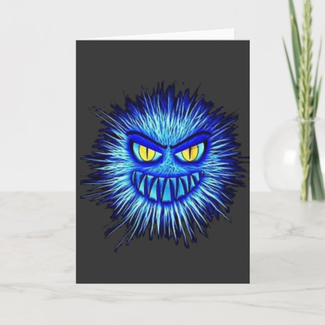 Scary Gory Ghoulish Halloween Illustration Card (Front)