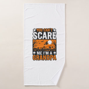 Scary Grandpa Vintage Halloween Shirt Design_1 Bath Towel