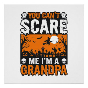 Scary Grandpa Vintage Halloween Shirt Design_1 Poster