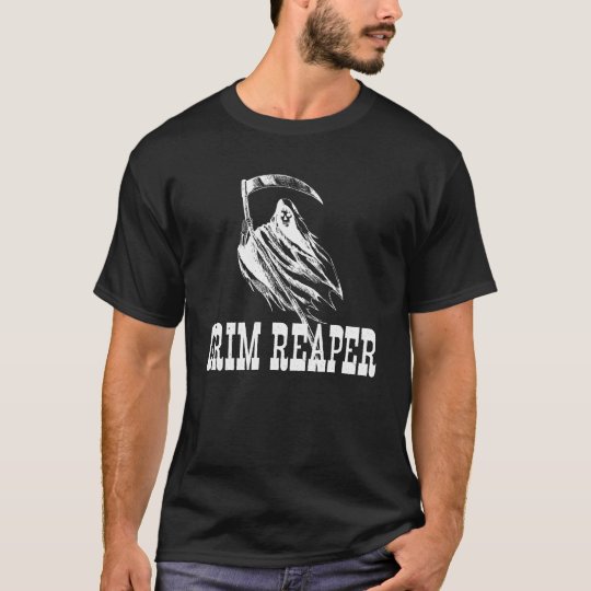 Scary Grim Reaper and Scythe Halloween T-Shirt