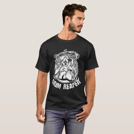 Scary Grim Reaper Halloween Illustration T-Shirt