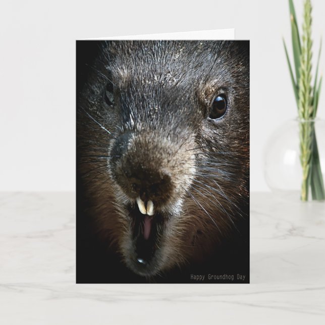 Scary Groundhog Day Card (Front)
