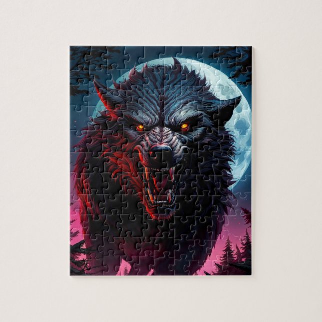 Scary Growling Werewolf Jigsaw Puzzle (Vertical)