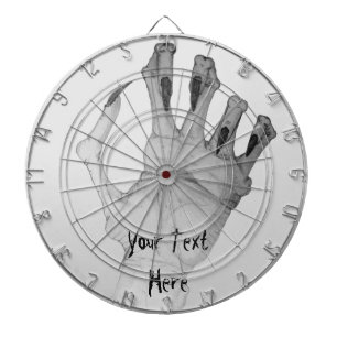 Scary gruesome monster hand with long nails art dartboard