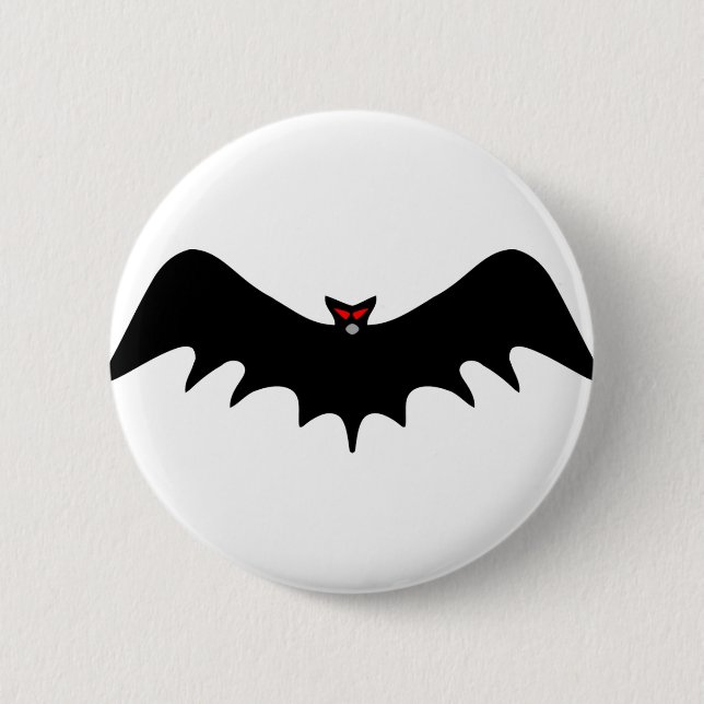 Scary Halloween Bat 2 Inch Round Button (Front)