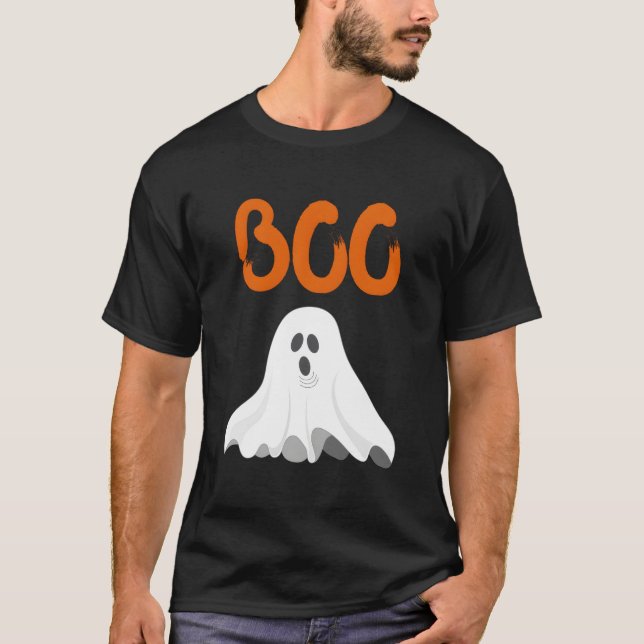Scary Halloween Boo Ghost T-Shirt (Front)