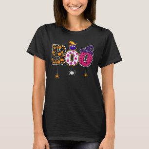 Scary Halloween Boo Owl Witch Hat Spider Halloween T-Shirt