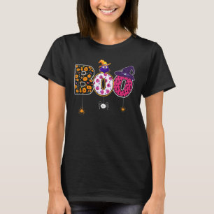 Scary Halloween Boo Owl Witch Hat Spider Halloween T-Shirt