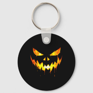 Scary Halloween Boys Face Pumpkin Jack O Lantern M Keychain